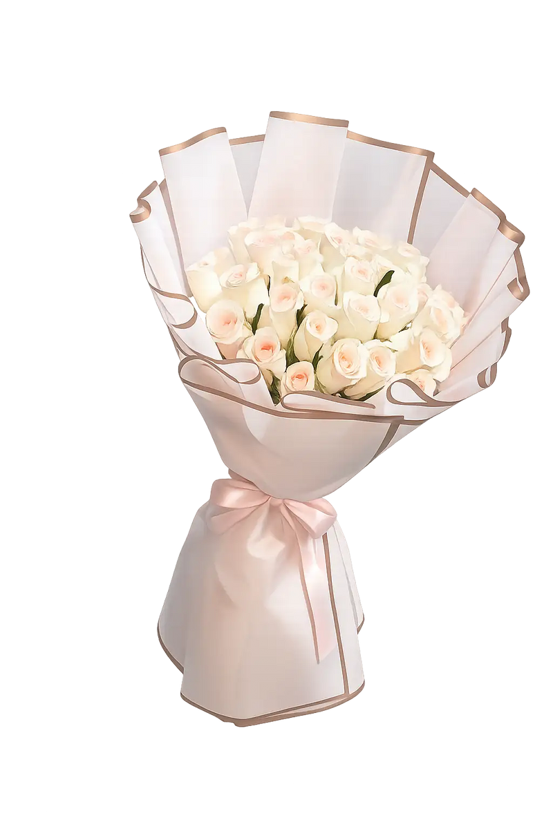 Fresh Salmon Rose Bouquet