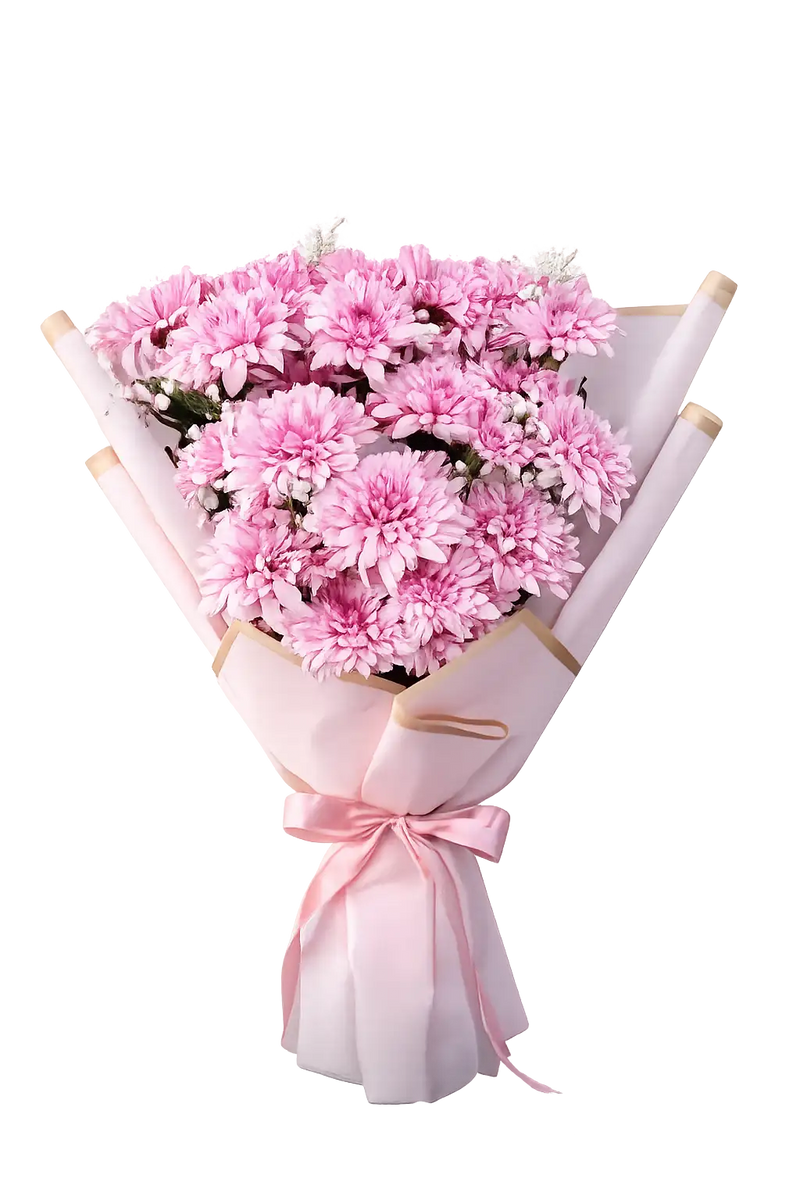 Elegant Fresh Pink Chrysanthemum Bouquet